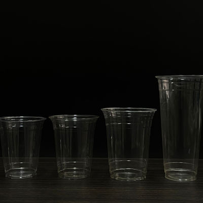 Copo de plástico descartável Copo de cerveja copo de pla bebida fria Chá de leite personalizado 12 16 21 oz copo biodegradável
