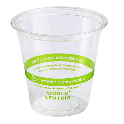 Copo de PLA biodegradável compostável em água plástico transparente personalizado