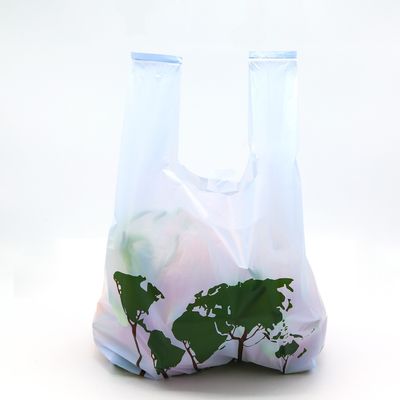 AISUN Customize Printed Direct Factory Sale 100% PLA PBAT biodegradável sacos de compras compostáveis para supermercado