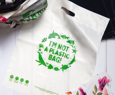 Bolsa de compras de camisetas biodegradável de amido de milho orgânico