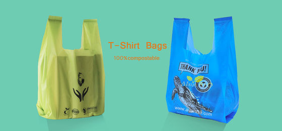 Sacos de compras biodegradáveis Hdpe Sacos de compostagem compostáveis