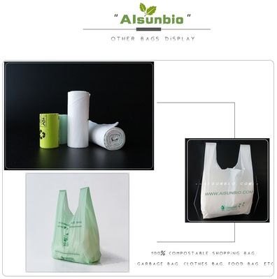 Embalagem As4736 Sacos de alimentos compostáveis com alças de plástico