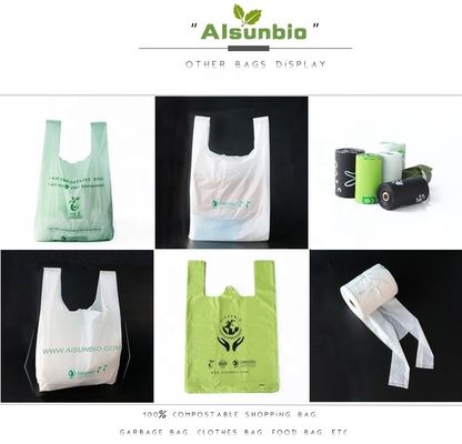Embalagem As4736 Sacos de alimentos compostáveis com alças de plástico