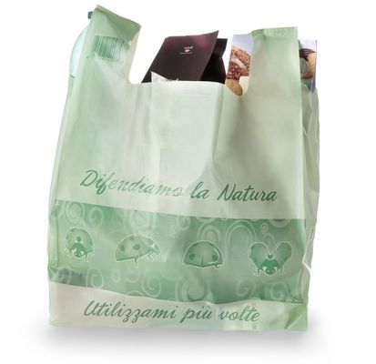 Sacos de plástico transparente orgânico biodegradável, rolos EN13432