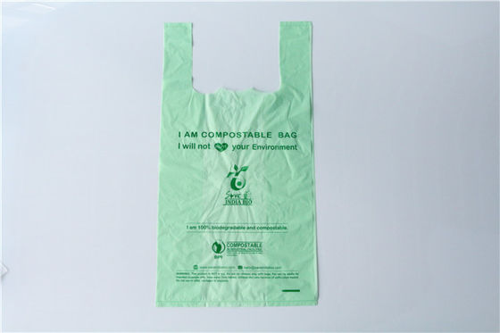 Colete de plástico Saco de compras biodegradável Sacos de celulose compostáveis Impressão a cores