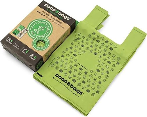 Colete de plástico Saco de compras biodegradável Sacos de celulose compostáveis Impressão a cores