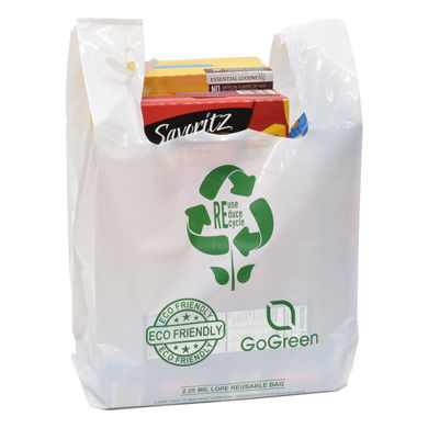 Saco de compras biodegradável personalizado T-shirt Sacos de composto pequenos