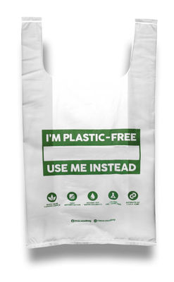 Saco de compras biodegradável 100% compostável PLA para alimentos Frutas Certificado BPI