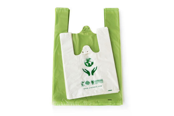 Saco de compras biodegradável 100% compostável PLA para alimentos Frutas Certificado BPI