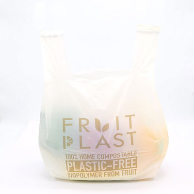 Sacos de camisetas biodegradáveis e compostáveis certificados
