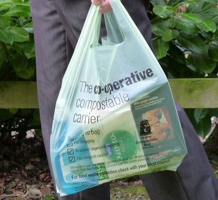 Sacos de embalagem bioplásticos ecológicos para uso doméstico Sacos compostáveis ASTM6400