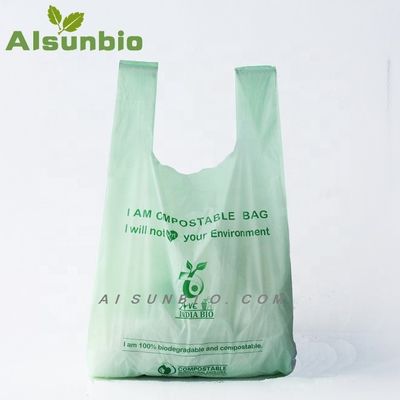 OEM Saco de compras biodegradável PBAT PLA Amido de milho Norma EN13432