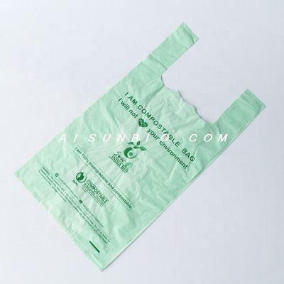 OEM Saco de compras biodegradável PBAT PLA Amido de milho Norma EN13432