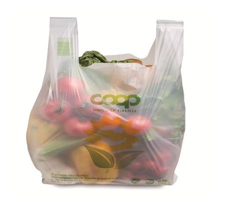 Saco de compras biodegradável de PLA plástico compostável personalizado