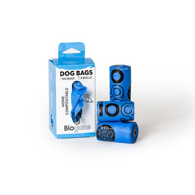 Amigável ao ambiente 100% biodegradável e compostável Pequeno-almoço Animais de estimação Saco de cocô Sacos de lixo de cão Logotipo OEM sustentável Aceitar 15 Micron BPI