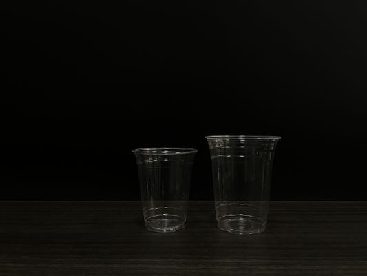 Copo de plástico descartável Copo de cerveja copo de pla bebida fria Chá de leite personalizado 12 16 21 oz copo biodegradável