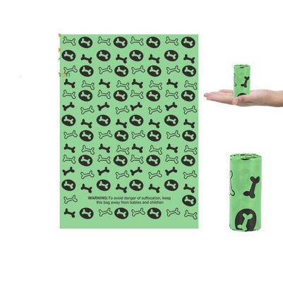 Logotipo compostável impresso saco de lixo colorido para cães de estimação saco de lixo plástico 100% biodegradável
