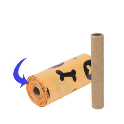 Logotipo compostável impresso saco de lixo colorido para cães de estimação saco de lixo plástico 100% biodegradável