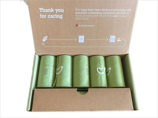 Sacos de excrementos de cães de plástico biodegradáveis impressos sob medida para venda