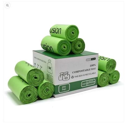 Saco com fezes de cão biodegradável, certificado e compostável para fezes de animais de estimação