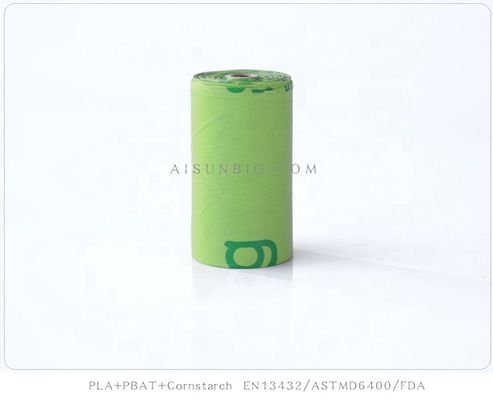 Saco de lixo de excrementos para cães baseado em amido de milho biodegradável com aroma a lavanda Eco-friendly Outdoor Plastic Bag Holder 15 Micron