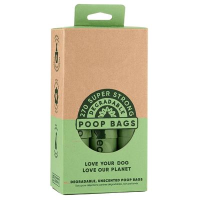 Saco de cocô de cão descartável e compostável para lixo certificado TUV