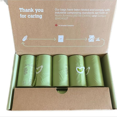 Saco de lixo biodegradável ecológico para animais de estimação Resíduos de cocó Amido de milho
