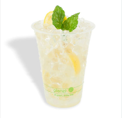 Logotipo Impresso Copas Compostaveis Copas Plásticas Claras Amigas do Meio Ambiente 20oz