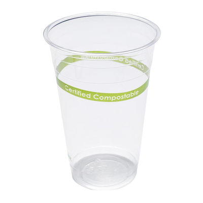 Logotipo Impresso Copas Compostaveis Copas Plásticas Claras Amigas do Meio Ambiente 20oz
