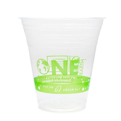 Copo de PLA biodegradável de café transparente 7oz/9oz/10oz descartável