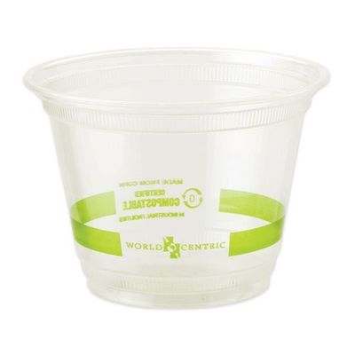 PLA Bio Compostable Clear Cups With Lids 16 Oz Cup Drinking Milk Tea (Copo de chá com leite para beber)