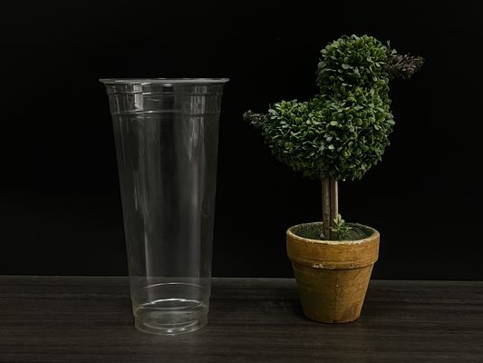 OEM Copo de café transparente sustentável Copo de plástico biológico a granel
