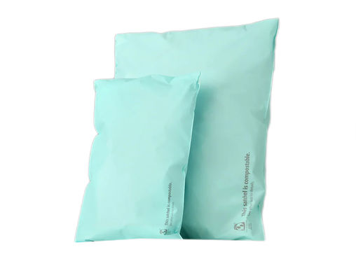 Saco de correio compostável poli-impresso sob medida Preto Rosa Azul
